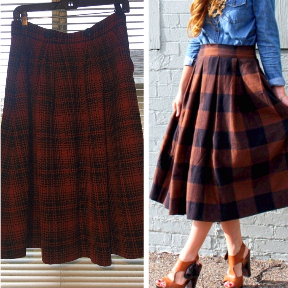 Zara Woman Plaid Skirt